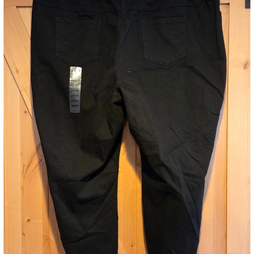 NEW! Catherines Sz 28WP jeans Right Fit Moderately Curvy Straight Side Elastic - Picture 2 of 14